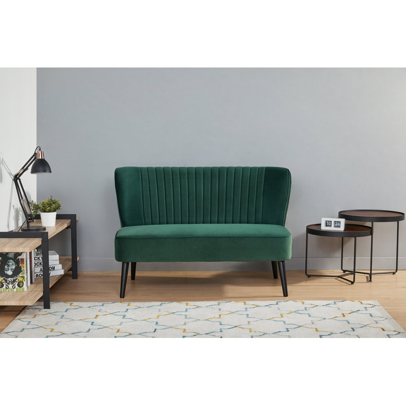 Hashtag Home Cumbria 53'' Velvet Armless Loveseat & Reviews Wayfair